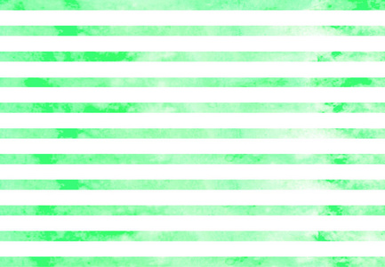 水彩绿色条纹。在白色背景上隔离的绿色水平线