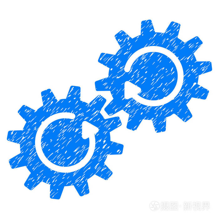 齿轮机构旋转肌理质感图标
