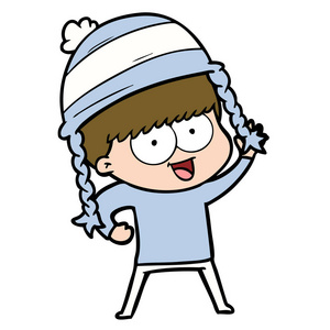 卡通男孩戴着帽子快乐卡通男孩戴着帽子照片