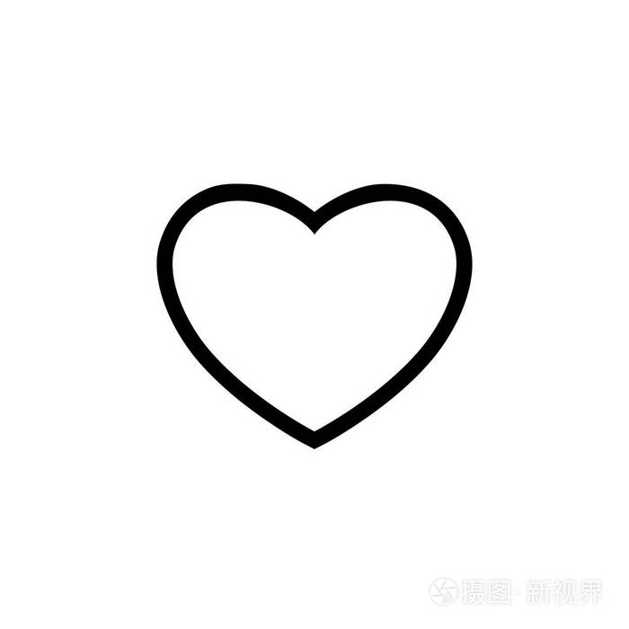 心形轮廓矢量图标插画-正版商用图片0gpgeo-摄图新视界