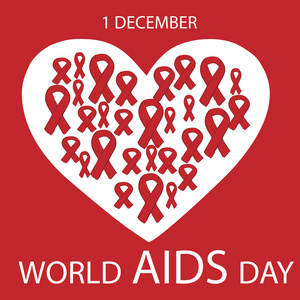 世界艾滋病日心红丝带