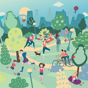 图片-新古典主义公园假日素材-新古典主义公园假日插画-摄图新视界