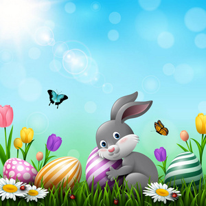 兔子和瓢虫图片