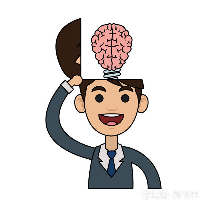 人类的大脑设计插画-正版商用图片0gpl02-摄图新视界