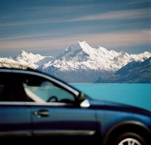 库克旅游旅游车在库克山国家公园照片