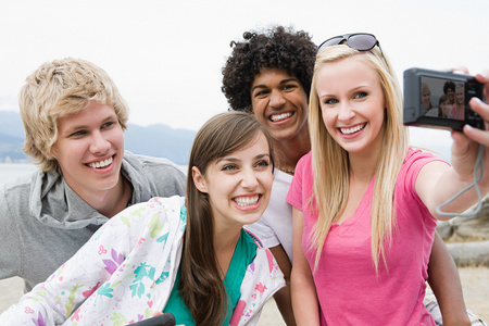 团建合照正在合照的青少年朋友照片