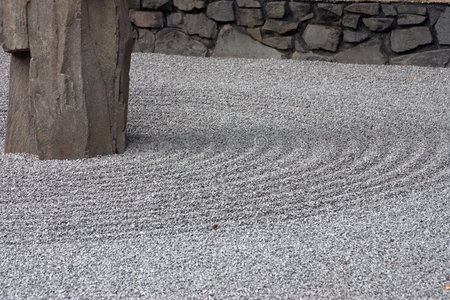 禅园碎石层照片