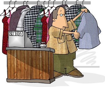 干洗店卡通市场商店车无缝模式有趣的屠夫店标志漫画面包师傅波普艺术