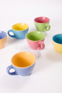 彩色咖啡杯