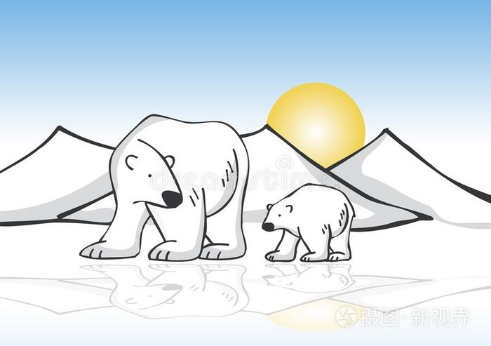 冰面上的北极熊