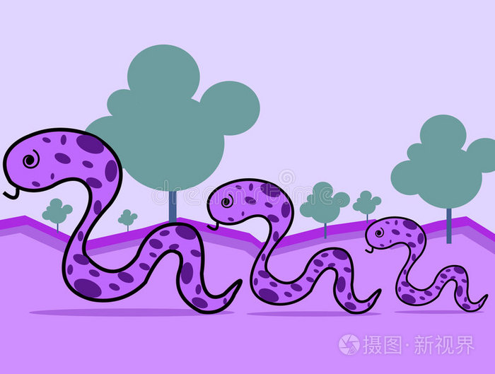 蛇卡通毒蛇设计蜥蜴鳄鱼一群棕色眼镜蛇蛇蛇的兄弟家族03眼镜蛇群眼镜