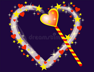 浪漫 二月 插图 魔术 浪漫的 溪谷 粉红色 艺术品 明星