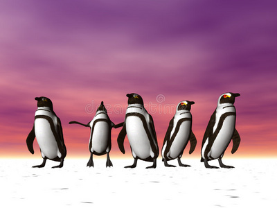 冰上的企鹅
