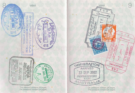 护照邮票