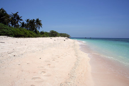 菲律宾白沙滩荒岛背景