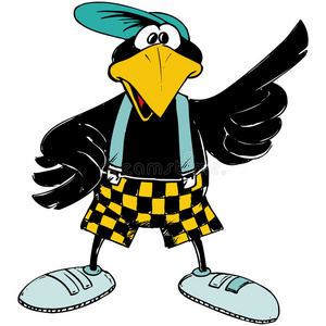 漫画卡通乌鸦图片-漫画卡通乌鸦素材-漫画卡通乌鸦插画-摄图新视界