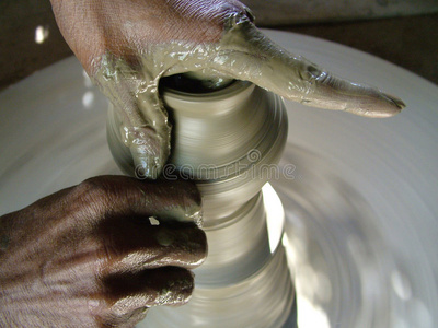 印度陶器制造商库马尔图片