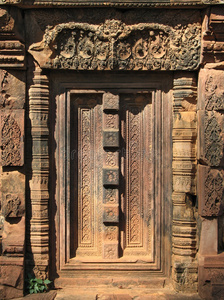 门详图，banteay srei，柬埔寨