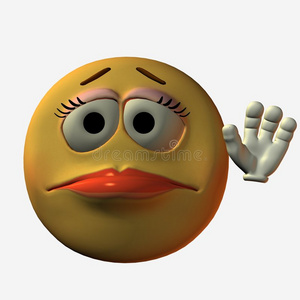 微笑挥手再见照片