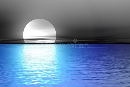 蓝月亮图片-蓝月亮素材-蓝月亮插画-摄图新视界