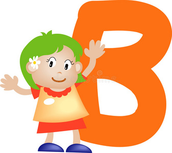 女孩b字母表字母b女孩照片