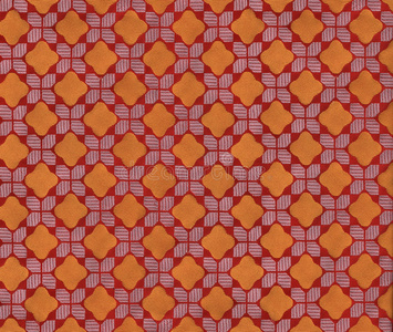 布料,橙色菱形格子图案照片
