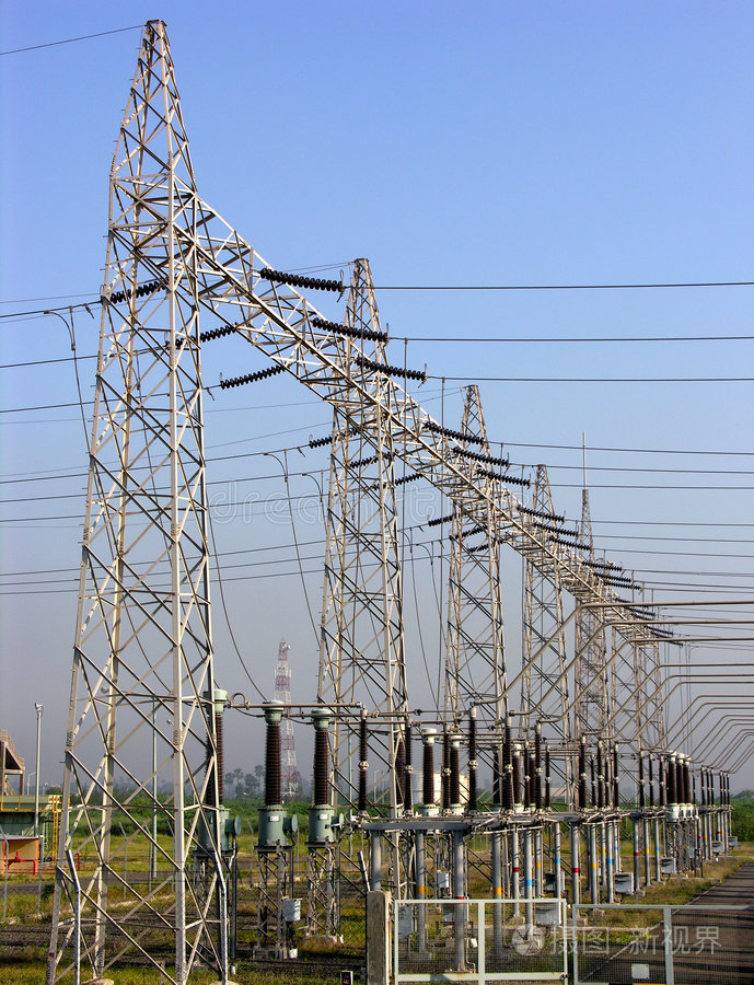 电线杆电源线电力