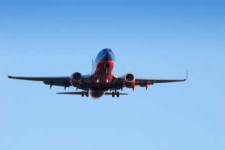 商用飞机着陆照片