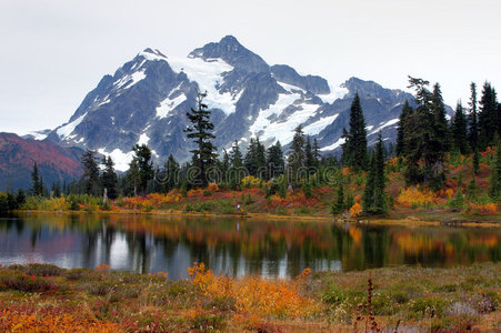 贝克山风景湖