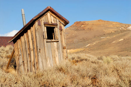 加州矿业城的废弃小屋图片