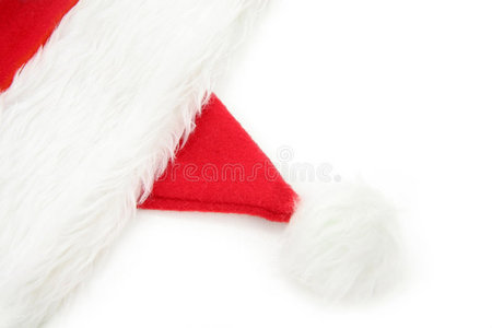 圣诞老人毛茸茸的红帽子