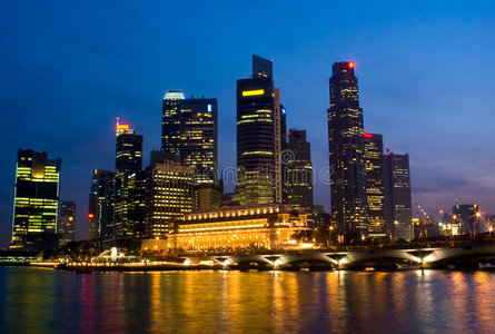 新加坡城市夜空