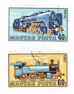 混合 颜色 匈牙利 办公室 邮戳 收集 取消 机车 邮费