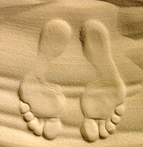 背包客的天堂印一只脚照片