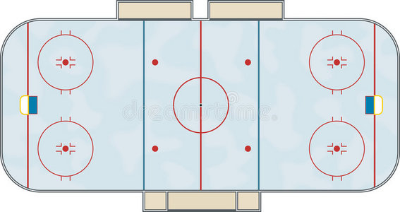 冰球场平面图彩色图片