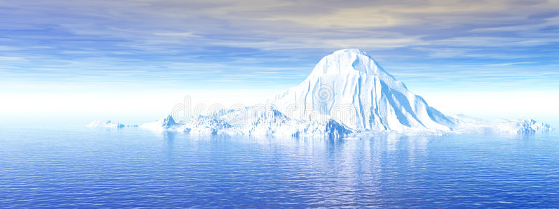 白色大冰蓝花冰封的海洋与大浮冰大冰山 undewater孤立的满满的大冰山