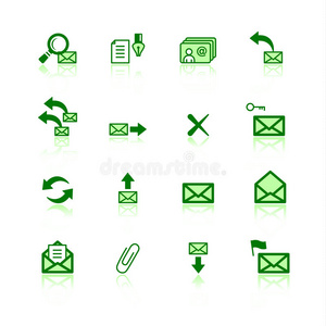 绿色邮件图标