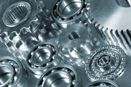 展出的齿轮和轴承照片