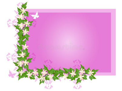 花和常春藤背景图片