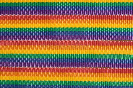 彩虹色织物条纹