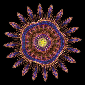 三维花分形花卉-三维渲染照片