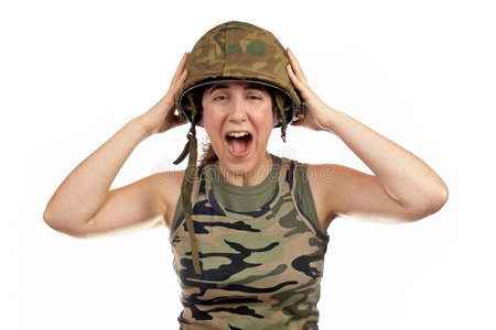 女兵方阵愤怒的女兵照片