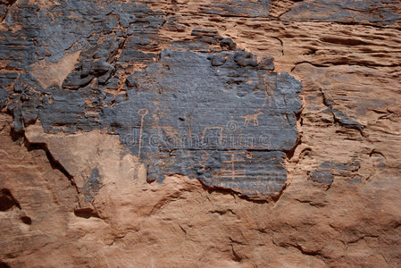象形文字 素描 岩石 照片 自然 形象 穴居人 男人 简单的