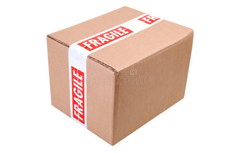 纸箱和易碎胶带照片