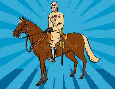 人物剪影作为单独的对象, 战斗之间的勇士在日落雾的背景.