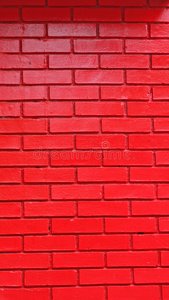 红漆砖墙