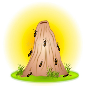 小蚂蚁图片-小蚂蚁素材-小蚂蚁插画-摄图新视界