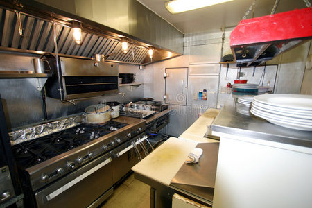 餐馆的小厨房照片