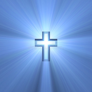 双十字符号蓝色闪光图片