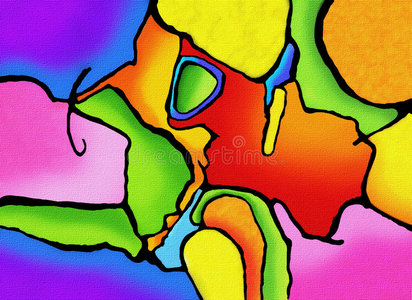 生动色彩抽象画照片
